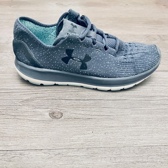 UNDER ARMOUR  Women’s Speedform Slingride 1.1 Road Running Shoe Apollo Grey/Blue - Picture 9 of 11